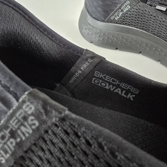 Skechers Slip-Ins Go Walk Flex Solid Black Slip On Athletic Tennis Shoes NEW 6 - Picture 8 of 14